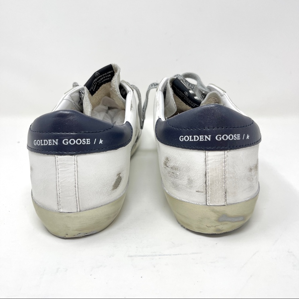 Golden Goose White Gold Star Low-Top Sneakers Size 44 - Picture 6 of 16